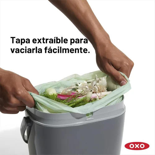 Vista 6 de OXO Good Grips - Contenedor de compost fácil de limpiar, carbón (1,75 galones)