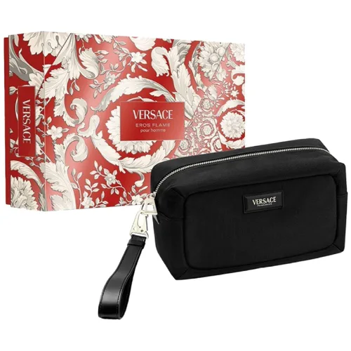 Vista 2 de Versace Eros Flame - Set de regalo de 3 piezas para hombre (3.4 onzas Eau De Parfum Spray + Eau De Parfum Spray de 0.34 oz + bolsa)
