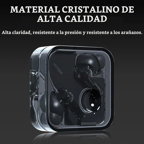 Vista 5 de Nothing Auriculares inalámbricos Bluetooth, auriculares híbridos ANC inteligentes de 45 dB, aumento de graves profundos de 0.433 in, audio de alta