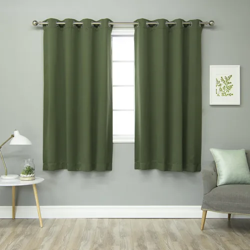 Vista 44 de Best Home Fashion Cortinas opacas con aislamiento térmico, ojales de acero inoxidable y níquel, color rosa bebé, 52 pulgadas de ancho x 63 pulgadas