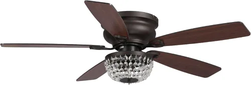 Vista 8 de Ventiladores de techo de 48 pulgadas con luces y control remoto, ventilador Bronce - Los Ángeles