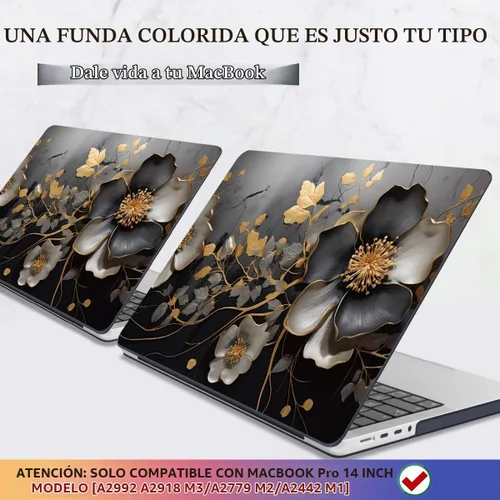 Vista 3 de CISSOOK Funda para MacBook Pro de 14 pulgadas 2025-2021 Release M5 A3434 M4 A3401 A3112 A3185 M3 A2918 A2992 M2 A2779 M1 A2442, carcasa rígida