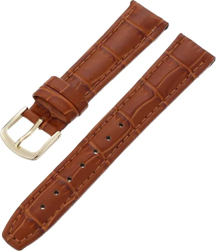 Vista 20 de Hadley-Roma Women's Alligator Grain Leather WatchStrap Negro
