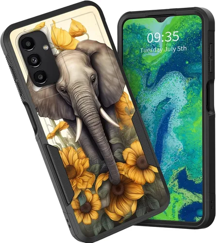 Vista 18 de Funda protectora para Galaxy A13 5G, doble capa híbrida resistente a prueba de golpes, policarbonato duro, silicona suave, TPU, funda protectora