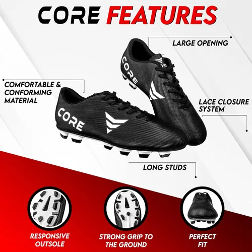 Vista 4 de Core Tacos de fútbol americano, zapatos de fútbol largos para deportes y entrenamiento, zapatos de fútbol ligeros, suaves, transpirables