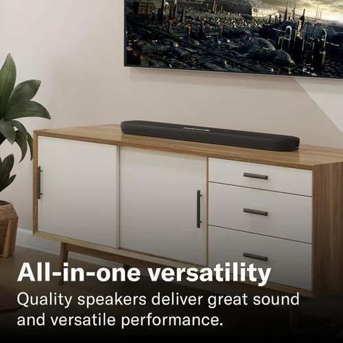 Vista 5 de Yamaha Audio SR-B20A Barra de sonido con subwoofers integrados y Bluetooth, negro