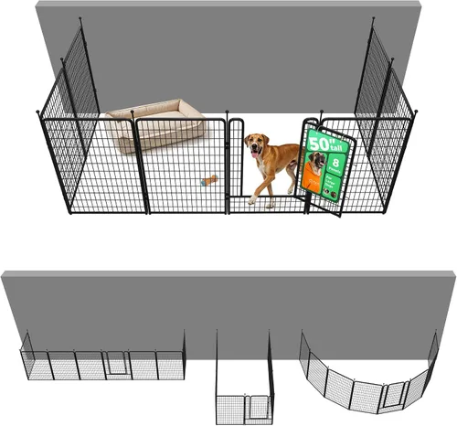 Vista 58 de FXW Rollick - Corralito para perros para patio, campamento con casa rodante, patentado, 24 pulgadas, 2 paneles Fácil instalación, resistente