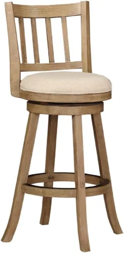 Vista 6 de Boraam Augusta - Silla alta giratoria de altura Cepillo de alambre de madera flotante y avena