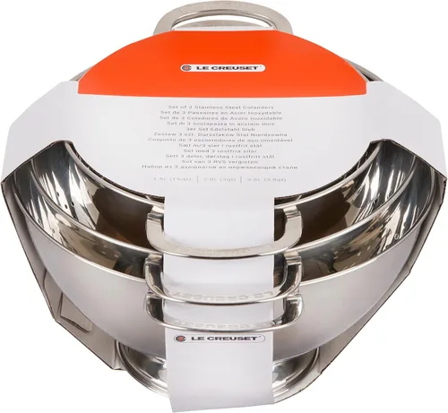 Vista 5 de Le Creuset Juego de 3 coladores apilables