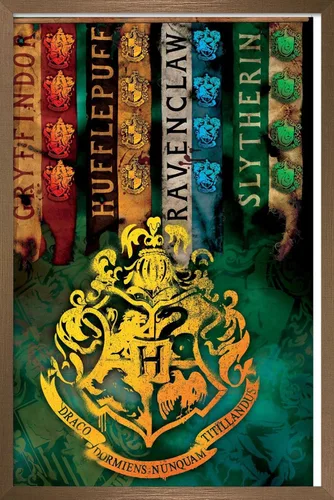 Vista 14 de Trends International The Wizarding World: Harry Potter - Póster de pared con crestas de la casa, 14.725 x 22.375 pulgadas, versión enmarcada