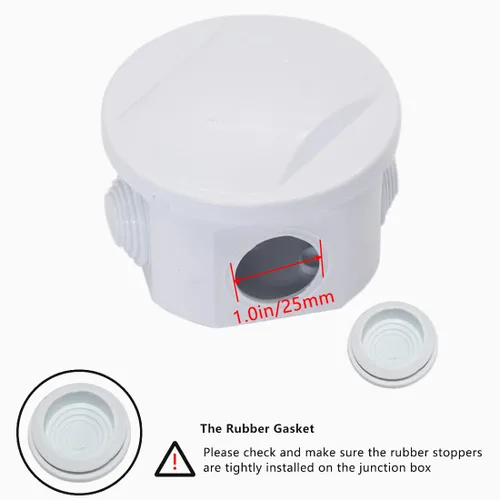 Vista 5 de Zulkit Caja de conexiones de plástico ABS IP55 a prueba de polvo e impermeable, cajas eléctricas universales para proyectos, carcasa, color blanco