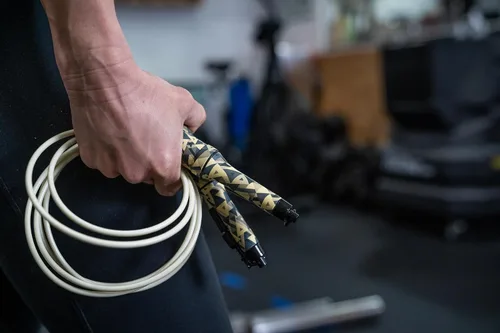 Vista 7 de Velites - Cuerda de saltar Earth 2.0 - Cuerda oficial de juegos CrossFit - Cuerda de velocidad profesional de aluminio para doble bajo, fitness