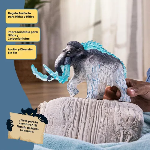Vista 2 de Schleich Eldrador - Figura de juguete de mamut escarchado - Niños a partir