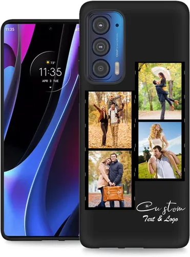 Vista 21 de Funda personalizada para Motorola Edge 2021 con nombre de texto y foto, diseño personalizado Edge2021 para teléfono móvil/smartphone/teléfono móvil