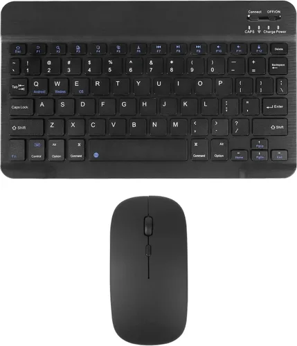 Vista 9 de Juego de teclado y mouse inalámbricos inalámbricos recargables con Bluetooth, teclado compacto y portátil ultrafino para Verde