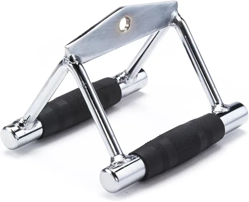 Vista 5 de Black Mountain Products Combo de accesorios para máquina de cables, barra en V y cuerda de tríceps