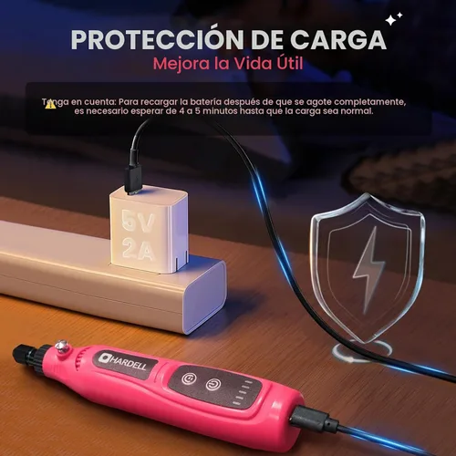Vista 6 de HARDELL - Mini herramienta giratoria inalámbrica, manualidades para grabado 43pcs ligero bajo ruido, compacto tipo C carga herramienta rotativa