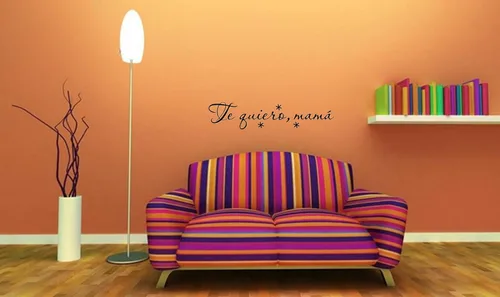 Vista 4 de Adhesivos decorativos para pared Te Quiero Mamá Te Amo Madre Día de la Madre Regalo Mensajes textos biblicos español Citas familiares