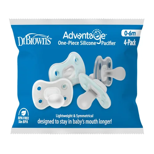 Vista 10 de Dr. Brown's Advantage - Chupete de silicona de una pieza, 0.0-19.7 ft