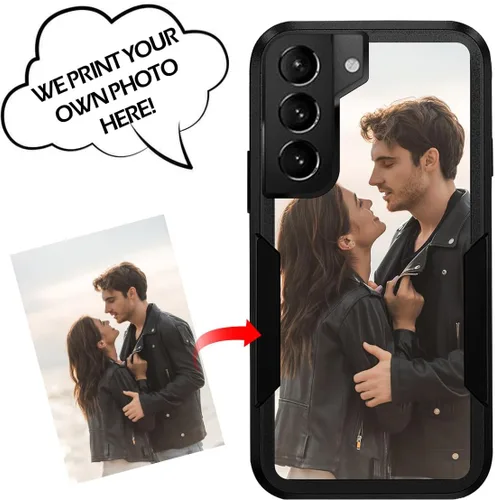 Vista 2 de Funda protectora personalizada con foto para Samsung Galaxy S22 5G, con imagen, texto, logotipo, [probada en caídas de grado militar], resistente