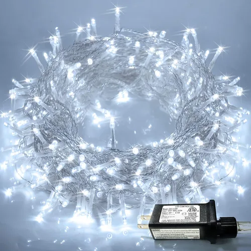 Vista 31 de JMEXSUSS 200 luces LED de Pascua al aire libre e interior para decoraciones, 66 pies conectables pastel luces de Pascua cadena de alambre