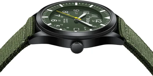 Vista 5 de Relojes militares para hombre, reloj militar militar de cuarzo analógico impermeable para hombre, pantalla de fecha, nailon táctico, deportes