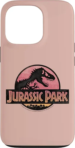 Vista 10 de Funda con logotipo degradado rosa para iPhone 16 Jurassic Park