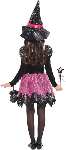 Vista 3 de Disfraces de Halloween de bruja para niñas, disfraz de cosplay