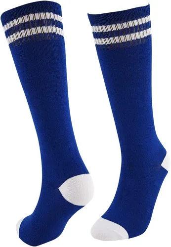 Vista 7 de Calcetines altos hasta la rodilla para niños, calcetines de fútbol de algodón para niños, niñas, niños pequeños