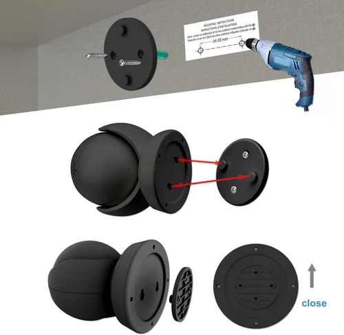 Vista 7 de HONWELL Luz con sensor de movimiento funciona con pilas, foco inalámbrico para exteriores, detector de movimiento impermeable, luz de inundación