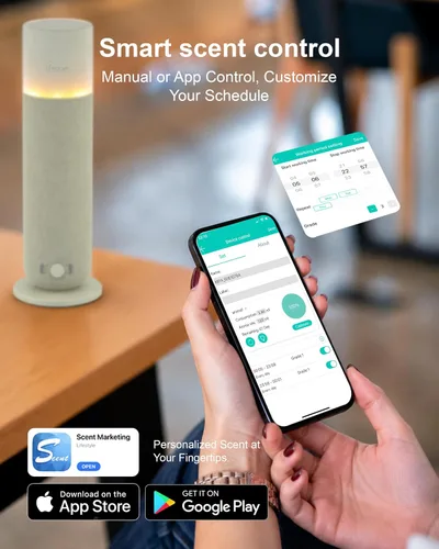 Vista 4 de Hotel Collection - Máquina difusora, diseño envuelto en tela, lámpara de ambiente a la luz de las velas, 1000 pies cuadrados, difusor de aceite