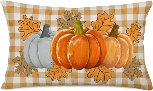 Vista 11 de Fukeen Dahlia - Fundas de almohada florales de 12 x 20 pulgadas, diseño geométrico de hojas de flores, color verde salvia, fundas de almohada de 3