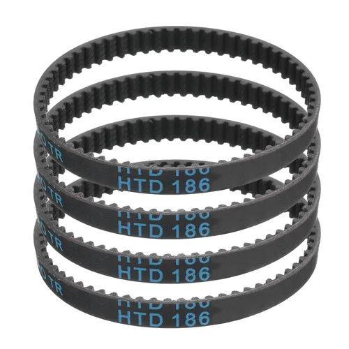 Vista 88 de uxcell 4 piezas HTD-3M Correa de Distribución de Goma 48 Dientes, Longitud de Paso 144mm x Ancho 6mm x Altura 2.4mm, Correa de Polea de Distribución