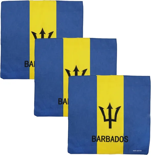 Vista 24 de Motique Accessories Juego de 3 bandanas grandes de algodón - Banderas del Caribe