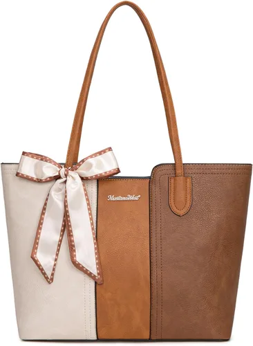 Vista 25 de Montana West - Bolsos de mano para mujer, bolso tipo satchel con asa superior mediana