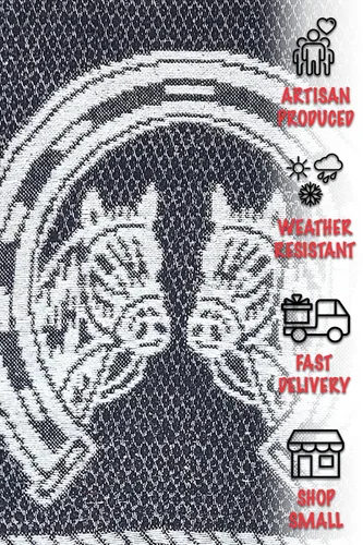 Vista 2 de Poncho de serape mexicano de doble cara para niños, cabellos hechos en México