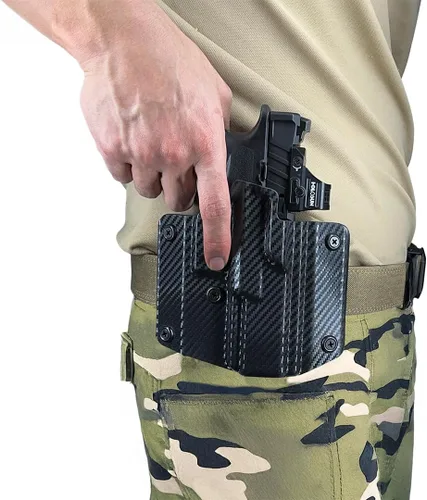 Vista 4 de OWB Concealment Holster - Outside The Waistband Holster - fits Walther PDP Compact 4.5