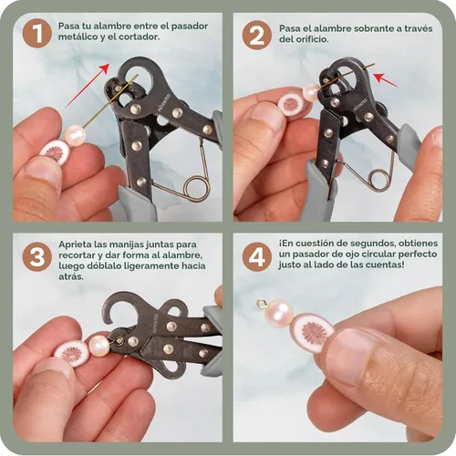 Vista 4 de The Beadsmith Bucle de 1 paso, 0.059 in, alambre de manualidades de calibre 26-18, crea bucles consistentes para rosarios, aretes, pulseras