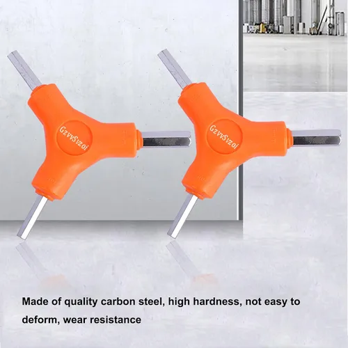 Vista 5 de Llave hexagonal para bicicleta, 3 vías Y Allen, llave dinamométrica para bicicleta, herramienta de reparación de ciclismo hexagonal interna