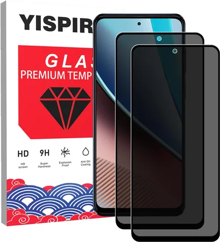 Vista 9 de Paquete de 2 protectores de pantalla de privacidad para Motorola Moto G 5G 2022 [dureza 9H] HD [negro] película de vidrio templado privado antiespía