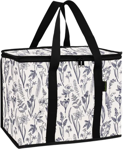 Vista 15 de BeeGreen Bolsa térmica térmica suave para comestibles, compras, playa, viajes, almuerzo, plegable, a prueba de fugas, enfriadores de hielo grandes