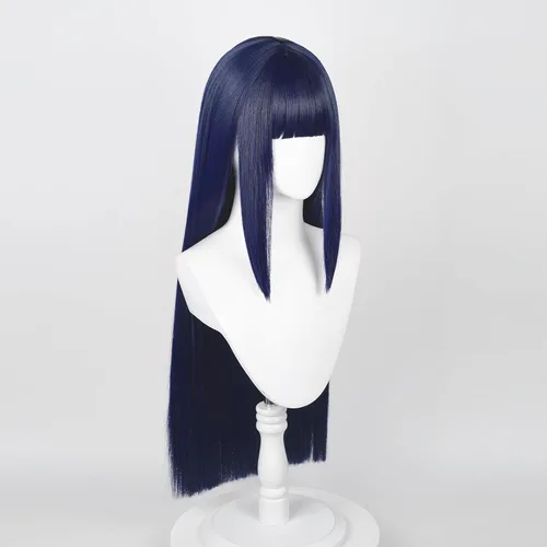 Vista 79 de COSPLAZA Cosplay peluca larga recta plana explosión sintética anime pelo negro