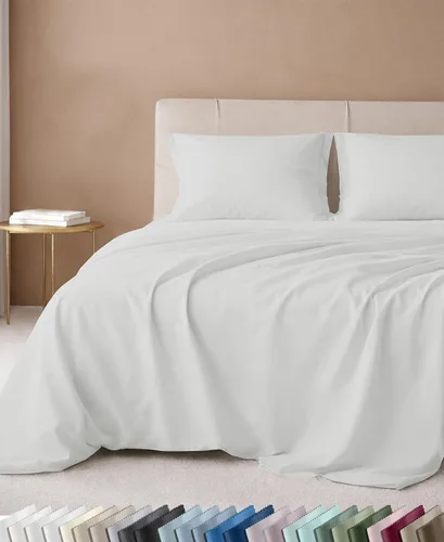 Vista 16 de California Design Den Juego de sábanas tamaño King, 100% algodón, sábanas lujosas de 600 hilos con bolsillo profundo, ropa de cama duradera con 16