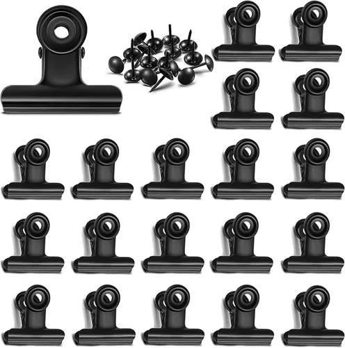Vista 9 de Pinzas Bulldog con agujero para pasador, clips de archivo de papel con resorte fuerte, clips de metal pequeños, abrazaderas de sellado para bolsas