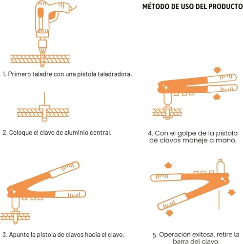 Vista 3 de Kit de Remachadora de Alta Resistencia Arrow, Pistola de Remaches Pop Profesional con 120 Remaches Surtidos