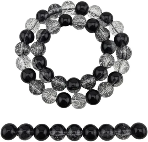 Vista 77 de DandS ltd Cuentas de cristal agrietadas para la fabricación de joyas, champán, pulseras vibrantes de bricolaje, collares, aretes, suministros