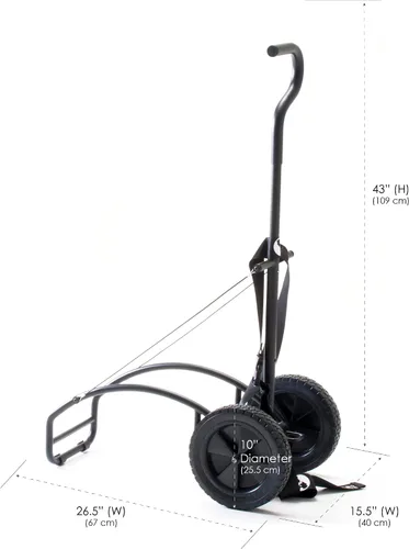 Vista 7 de EARTHLITE Carrito para Mesa de Masaje Traveler - Plataforma Resistente con Ruedas de Goma Grandes y Mango Telescópico / Se Adapta a la Mayoría