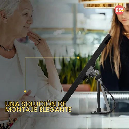 Vista 8 de CTA Digital Soporte antirrobo de escritorio – Soporte de quiosco con lápiz capacitivo, correa y carcasa de aluminio para iPad 11ª generación A16