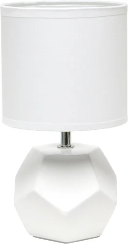 Vista 12 de Simple Designs LT1212-GRY - Lámpara de mesa moderna redonda geométrica de 10.24 pulgadas con pantalla a juego, gris
