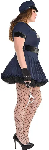 Vista 2 de AMSCAN Locked N Loaded Cop Disfraz de Halloween para mujer, talla grande con accesorios incluidos